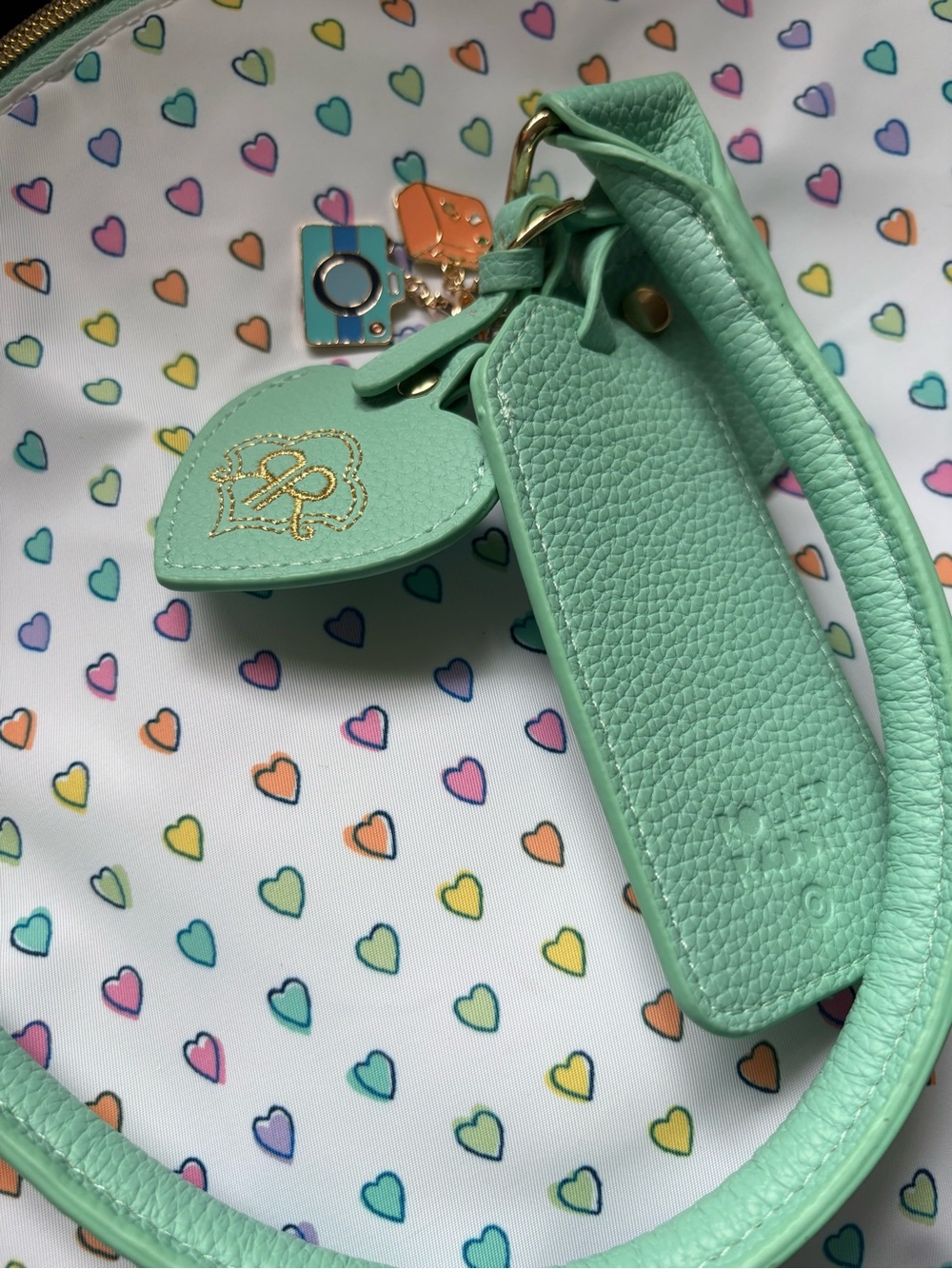 Roller Rabbit x Target Disco Hearts Wave Softside Weekender Duffle Duffel Bag - Picture 3 of 15